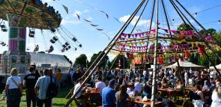 Seating and funfair rides at Feast On Festival 2024 in Bristol - credit Feast On Festival