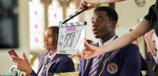 Filming taking place with Boarders cast in Bristol - credit Studio Lambert and BBC