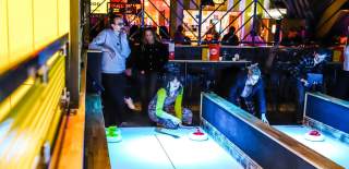 A group playing ice-free curling - credit King Pins