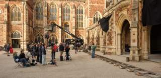 Boarders filming taking place at Clifton College in Bristol - credit BBC