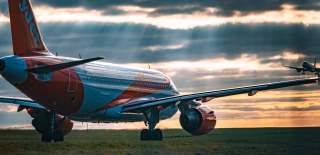Aircraft waiting to depart at Bristol Airport  - Credit Tom Probert