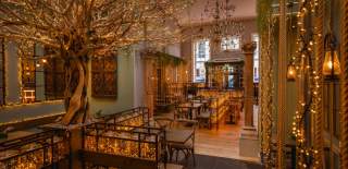 Restaurant interior at Mowgli Bristol - credit Mowgli