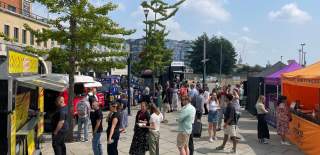 People queuing at Temple Quay Market in Bristol - credit Temple Quay Market