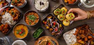 Feasting plates at Mowgli in Bristol - credit Mowgli