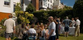 No.4 Clifton Village - people in garden