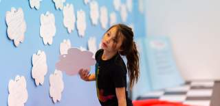 Girl with exhibition at We The Curious, Bristol - credit Lisa Whiting