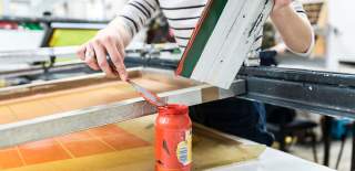 Person doing printing - credit Spike Print Studio