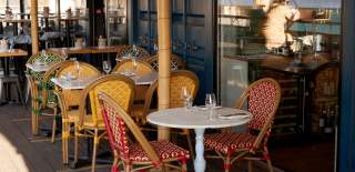 Outdoor seating at Lapin in Bristol