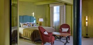 Green bedroom at Hotel Du Vin in central Bristol - credit Hotel Du Vin