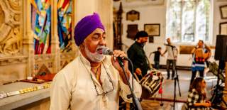 Man singing as part of Old City Sounds 2024 in Bristol - Credit Julian Preece / Bristol City Centre BID