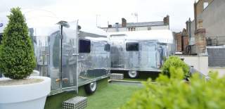 A 2 silver airstreams on a roof - Credit Brooks Guesthouse