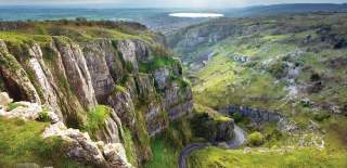 An exterior view of Cheddar Gorge, near Bristol