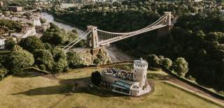 Clifton Observatory and Clifton Suspension Bridge