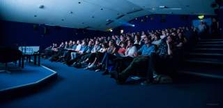Audience watching film in cinema at Watershed - credit Encounters Festival