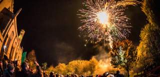 Fireworks at the Trinity Centre on Old Market in East Bristol - credit Khali Ackford