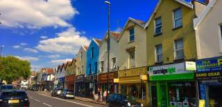 Shop fronts on Gloucester Road, Bristol - credit Anne-Louise Perez