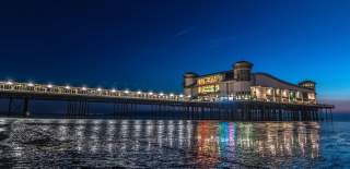 Grand Pier Weston super Mare at night