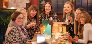 Flight Club family/ group of friends having bottomless brunch