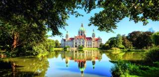 A view of the Rathaus in Hannover, Germany