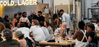 People sitting inside the Lost & Grounded Taproom in Brislington, East Bristol - credit Lost & Grounded