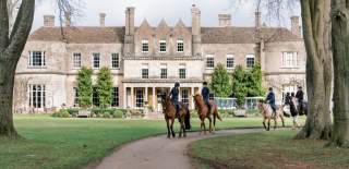 Lucknam Park Hotel & Spa Horse Riders in front of hotel