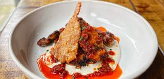 Moruños Chicken, Spiced Yoghurt, Mallorcan Sobrasada at Bar 44 in Clifton, West Bristol - credit Bar 44