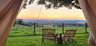 Old Down Estate Bell Tents View