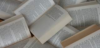 A stock image of books lying open