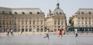 A view of the Place De La Bourse in Bordeaux, France