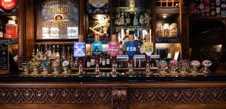 Selection of beers at The Old Fish Market in Bristol - credit Fullers