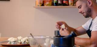 Man making dumpling at cookery class - credit My Thai Kitchen