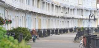 A view of the houses in Royal York Crescent in Clifton Village, West Bristol - credit Tamany Baker