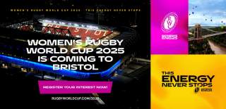 Rugby World Cup 2025 Promotional Poster Bristol