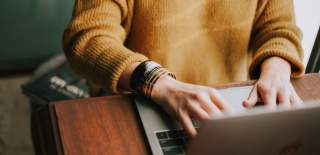 Stock Image Woman and Laptop