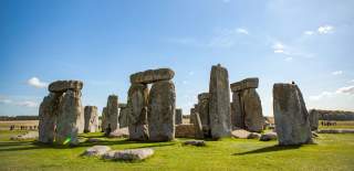 A view of the Stonehenge monument near Bristol by day