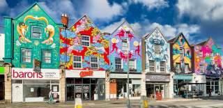 'The Six Sisters' artwork at the Upfest street art festival on North Street, Bristol - credit Hannah Judah