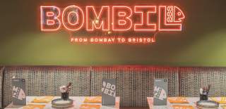 Restaurant interior at Bombil in Bedminster, Bristol - credit Bombil