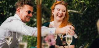 Couple in garden at No. 4 Clifton Village in Bristol - credit Clifton Hotels