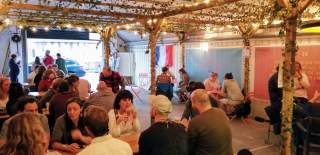 People drinking inside The Cider Box in Bristol - credit The Cider Box