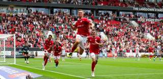 Bristol City Football Club players celebrating - Credit Bristol Sport