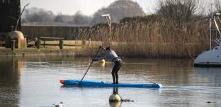 Woman on a paddleboard
