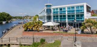 Front view of the Captain's Club Hotel & Spa