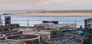 lobster pots on mudeford quay