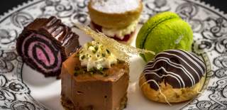 Plate of small cakes at GreyFriars Hotel