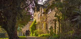 Couple walking in Blockley