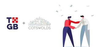 The TXGB and Cotswolds Tourism logos next to an image of two people shaking hands