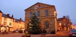 Woodstock Town Hall at Christmas