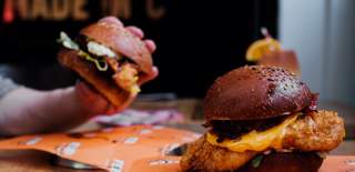 Fried chicken burgers