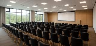 A conference room in devon with countryside views