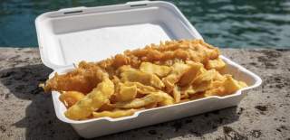 fish and chips by the sea
